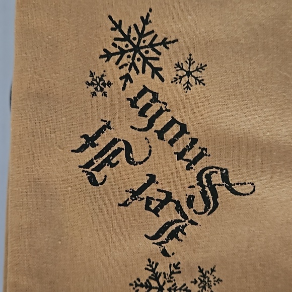 NWT Honey and Me Set of 2 Valance Pocket Rod "Let it Snow" Snowflakes - Picture 2 of 6